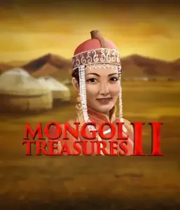 Explore the captivating culture of Mongolia with the Mongol Treasures 2 game by Endorphina, highlighting a stunning Mongolian woman adorned in traditional attire against a sunset-lit Mongolian steppe backdrop. This graphic evokes the spirit of Mongolian history, delivering a unique gaming experience. 